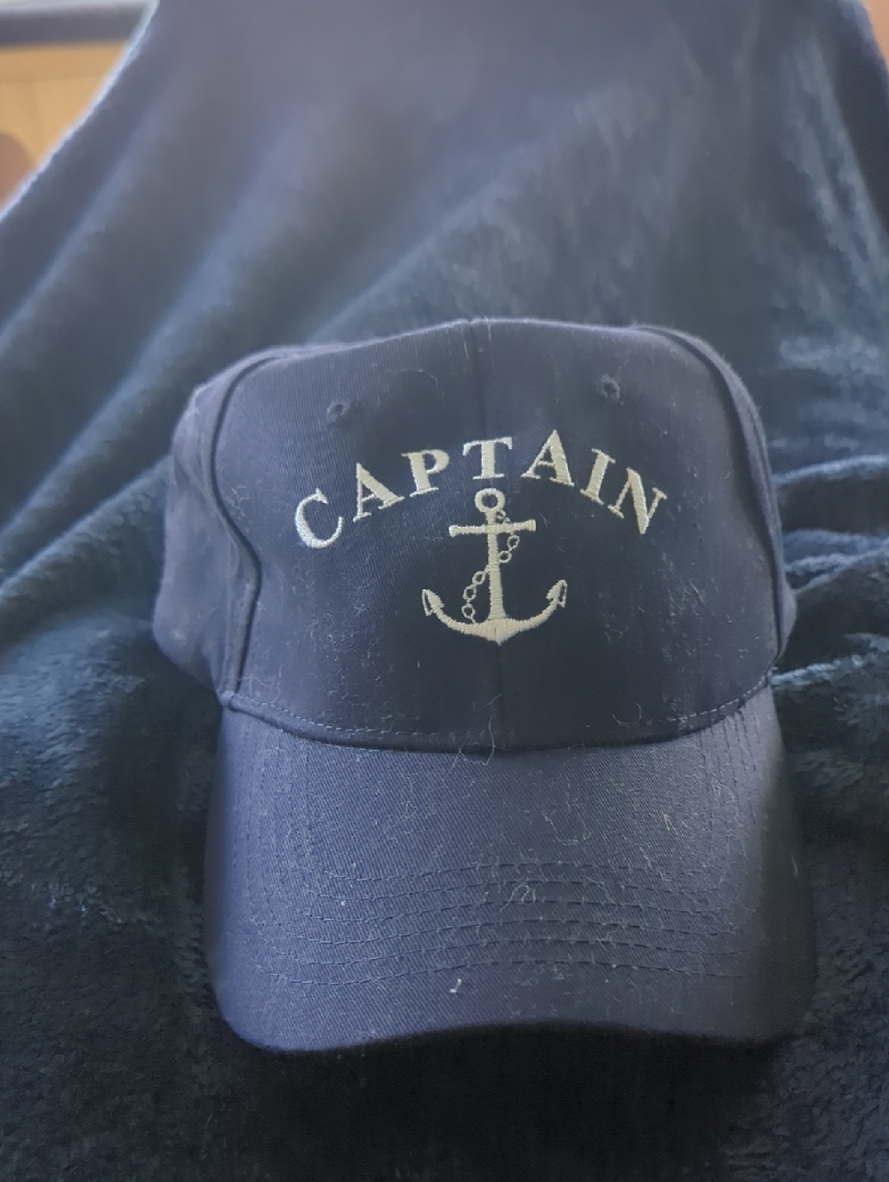 "Captain" Anchor Navy Baseball Cap